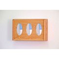 Wooden Mallet 3 Pocket Glove/Tissue Box Holder - Light Oak GBW11-3LO